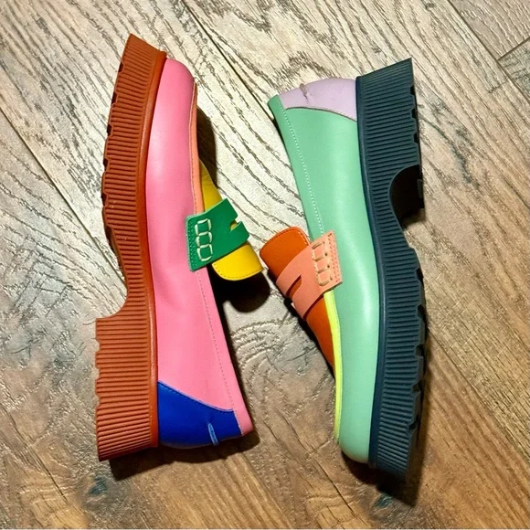 CHARLOTTE STONE Adam V2 platform color block loafers. Size 9 - Picture 4 of 11